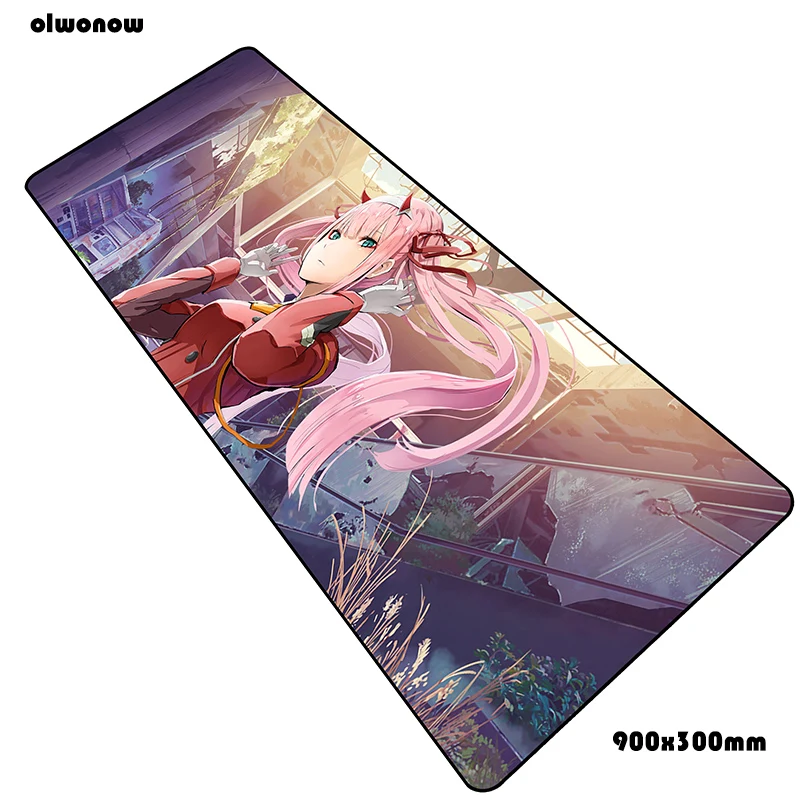 Коврик для мыши darling in the franxx, 90x30 см, коврик для мыши, восхитительный, лучший игровой коврик для мыши, геймер, крутой коврик для мыши s, клавиатура, ПК, коврик