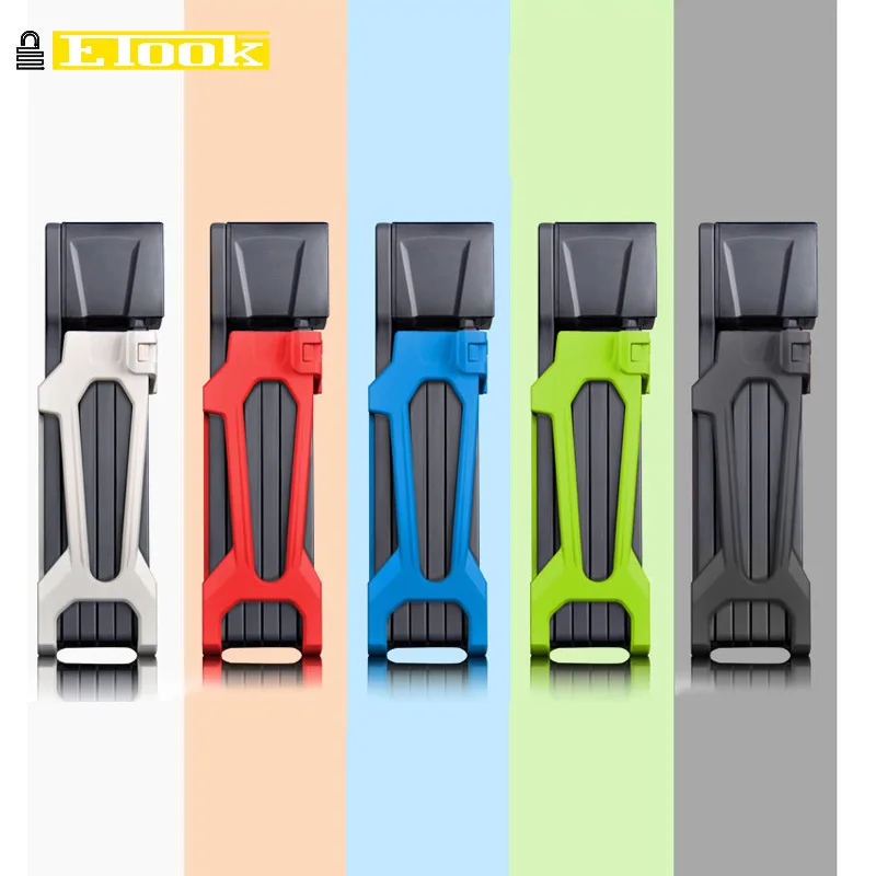 

ETOOK Folding Alloy Steel Bicycle Lock High Security Anti Theft Motorcycle MTB Road Bike Chain Cable Lock Cycling Accessories