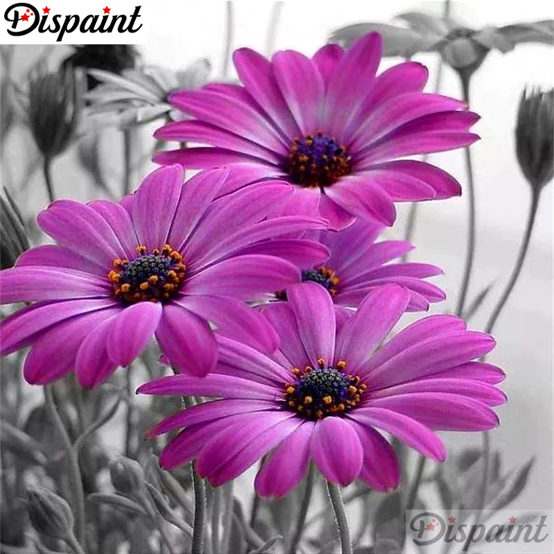 

Dispaint Full Square/Round Drill 5D DIY Diamond Painting "Flower landscape" Embroidery Cross Stitch 3D Home Decor Gift A10536