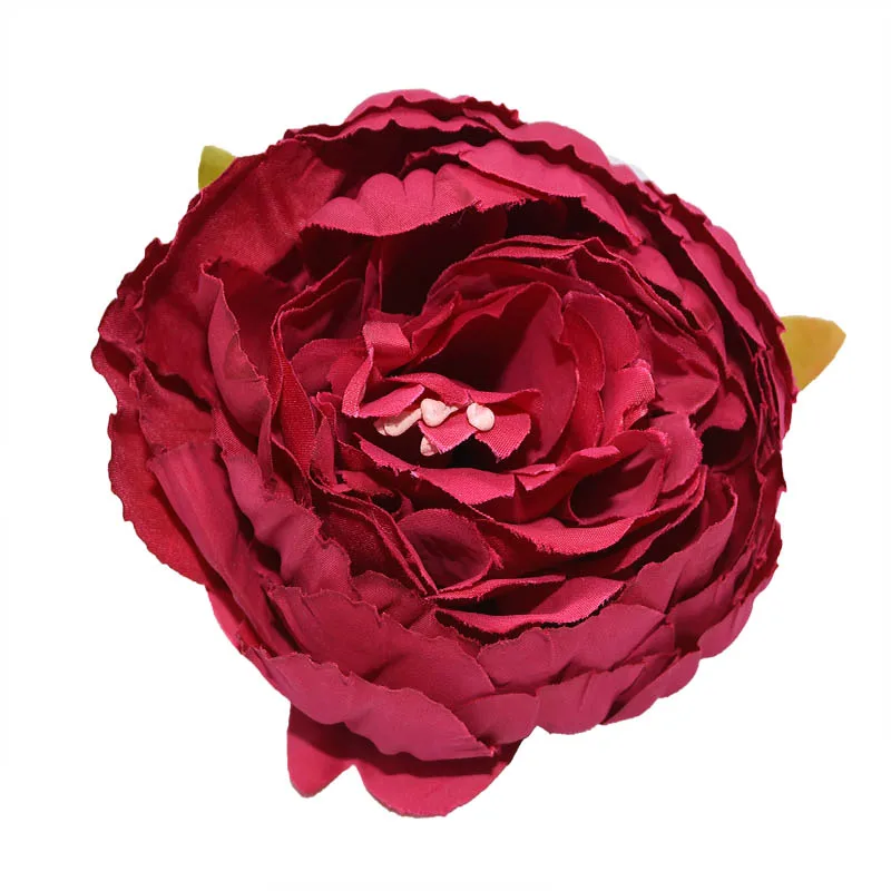 FH04 1pc 8cm Big Artificial Peony Flower Heads DIY Silk Flower Head for Wedding Home Party Decoration Flowers Fake Flower - Цвет: FH04