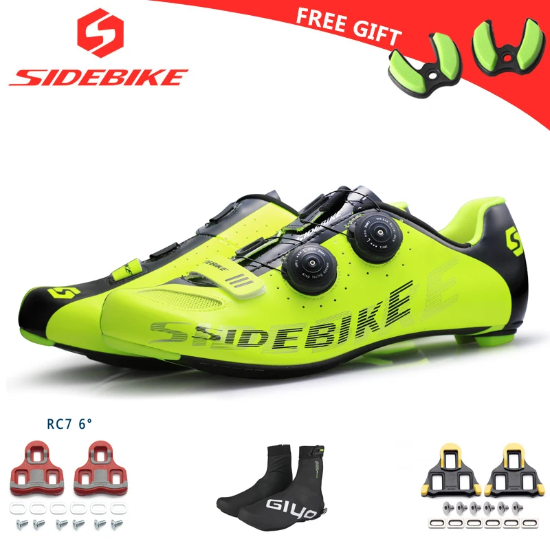 Профессиональный sidebike углеродная велосипедная обувь для шоссейного велосипеда мужские гоночные велосипедные кроссовки с Чехлы для велопедалей Сверхлегкий дышащий