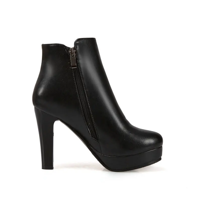 2019 women fashion erogenous ankle boots spring autumn shoes 10cm super high heel party large size 32-43 | Обувь