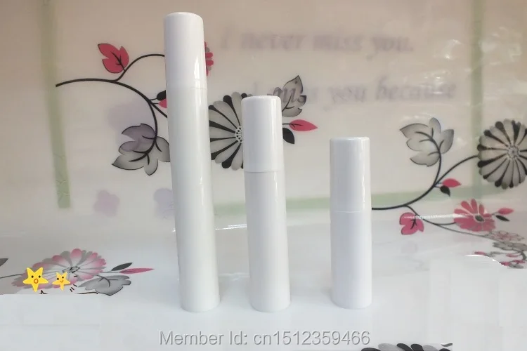 

5ML 10ML 15ML White Airless Bottle with Lotion Pump, Cosmetic Essence Packaging Bottle With White Cap, 50 Pieces/Lot