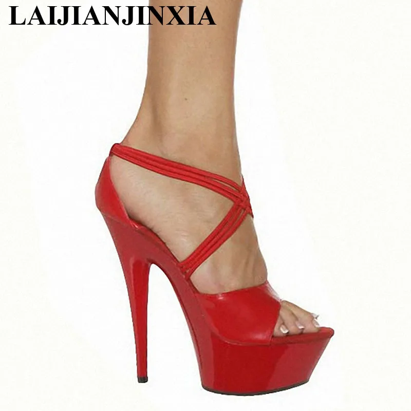 

Туфли женские на высоком каблуке 15 см, красивые сандалии на платформе, для танцев