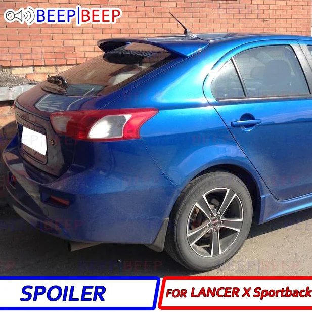 Спойлер для Mitsubishi Lancer X Sportback 2008-ABS пластик спортивный стиль Стайлинг автомобиля