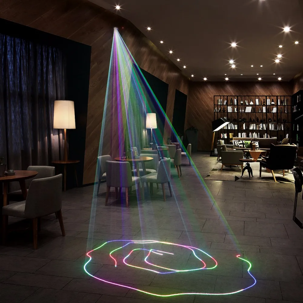 Пульт SUNY DMX 400 МВт RGB лазерный сценическое освещение флэш-сканер DM-RGB400 DJ танец Рождество шоу Эффект Проектор фантастический ДИСКО КТВ