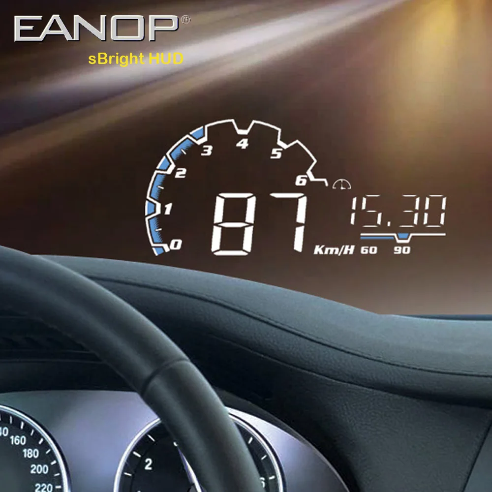 EANOP яркий автомобильный HUD Дисплей проектор скорости приборной панели Монитор