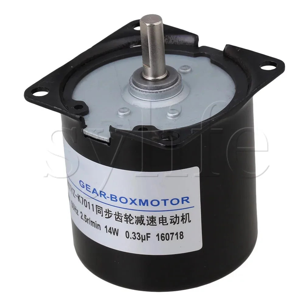 Универсальный Высокий крутящий момент AC 220 V 2,5 RPM Коробка Передач Электрический синхронный мотор-редуктор