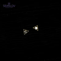 seanlov zircon triangle earrings for women fine jewelry gift drop shipping