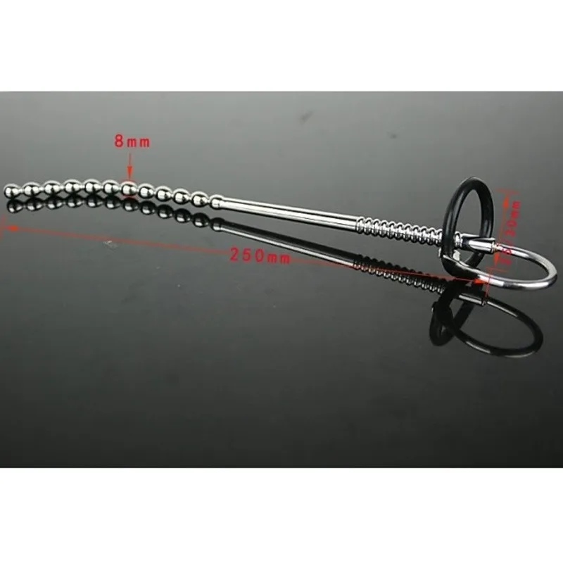 Нержавеющая сталь пенис уретральный длинный бисер радость палка обучение