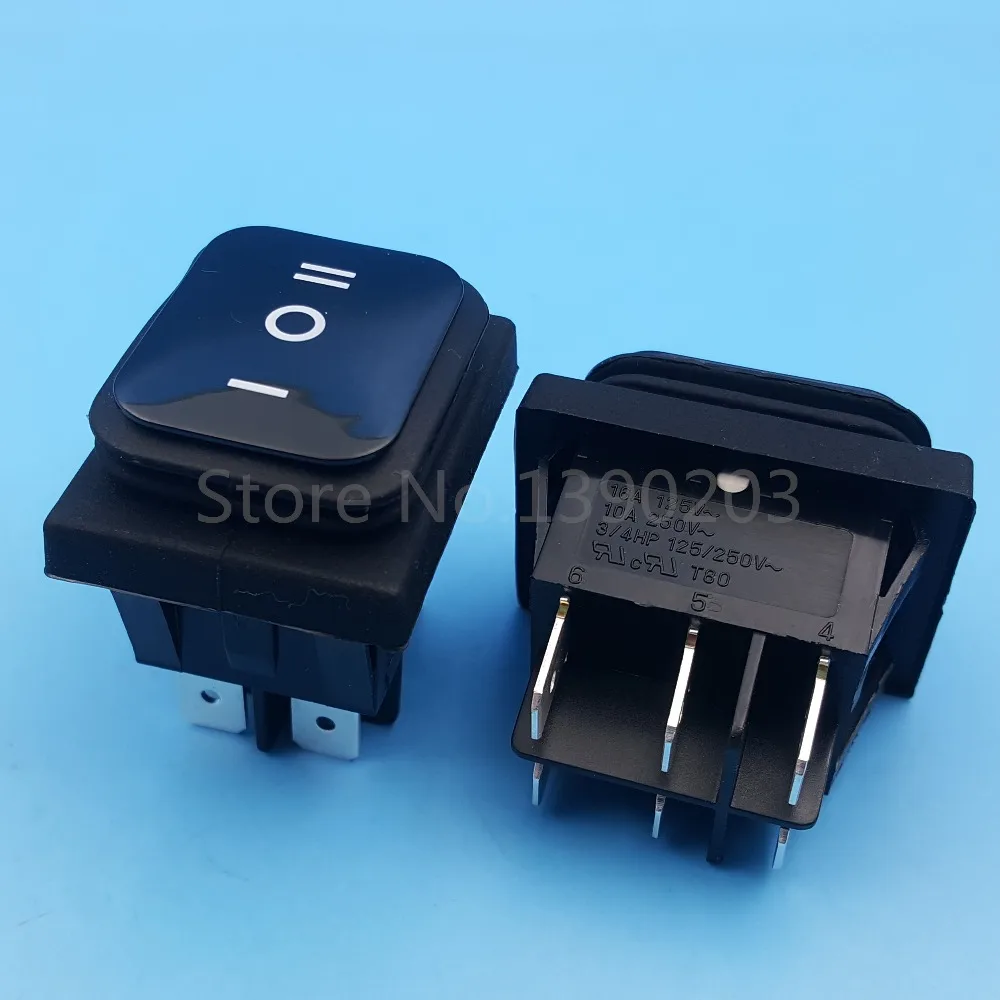 5 шт. водонепроницаемые 6 контактные Клавишные переключатели RL2(P) черного