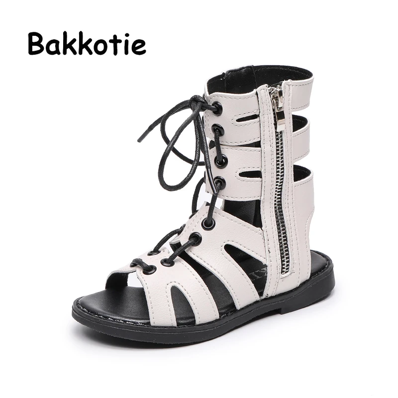 Bakkotie/Новая летняя модная обувь принцессы с вырезами сандалии для детей в стиле