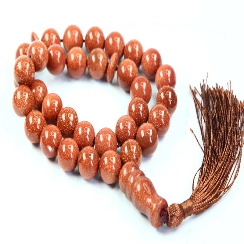 Новинка 2017 мусульманские четки натурального камня Бусы Браслет 18 цветов на выбор