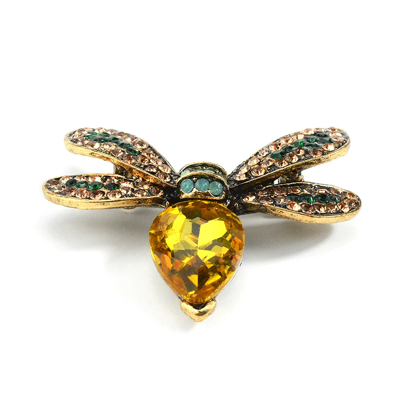Щедрые желтые хрустальные шпильки в виде пчелы и броши для женщин винтажные