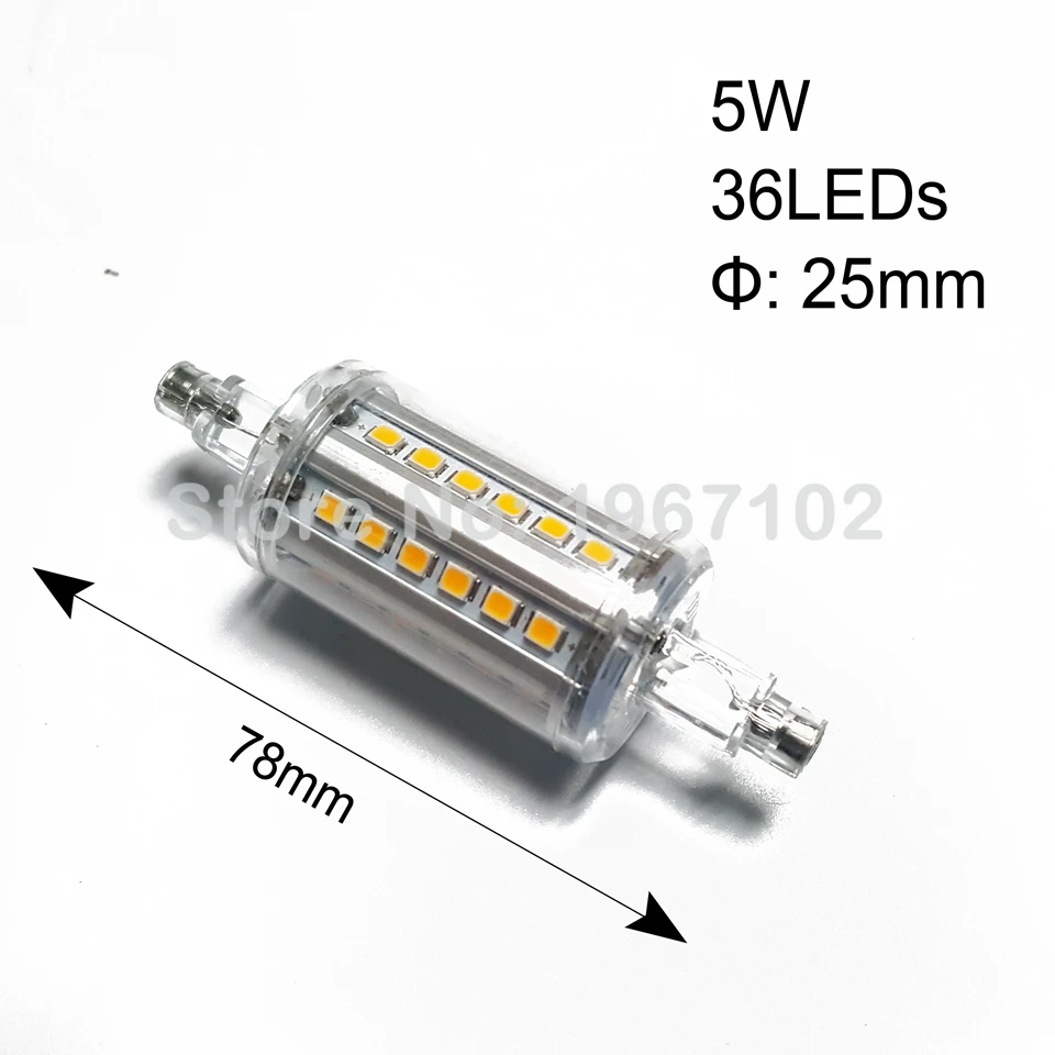 Супер яркость R7S Светодиодная лампа с горизонтальной вилкой 2835 SMD 78 мм 118 135 189 AC85 265V
