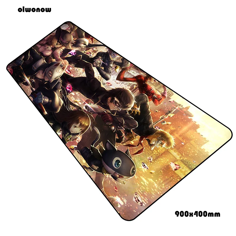 Size 900x400x3mm Persona 5 padmouse 900x400x3 мм игровой коврик для мыши Новое поступление коврик для мыши геймерский компьютерный Настольный коврик с рисунком из аниме notbook mousemat pc - Цвет: Size 900x400x3mm