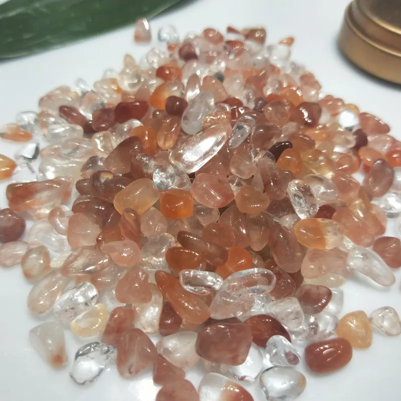 100 г натурального красного кристалла Кристалл грубой полировки гравия образцы