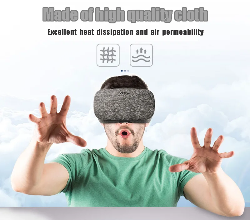 LEORY 5,5 дюймов WiFi 3D VR очки тканевые VR очки VR шлем bluetooth светильник дышащее ускорение с USB TF картой