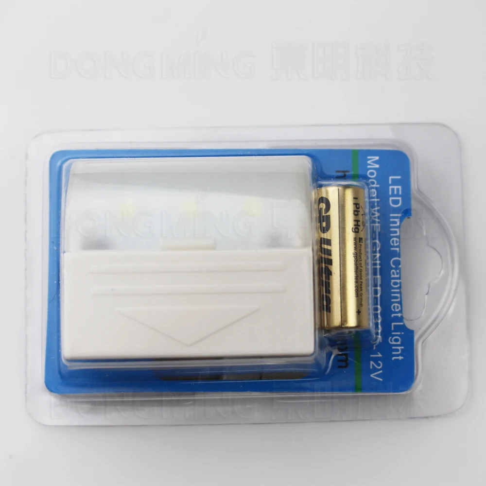 

20pcs/lot magnetic sensor light automatic lamp for inner cabinet wardrobe powered by 23A batery with magic tap easy installation