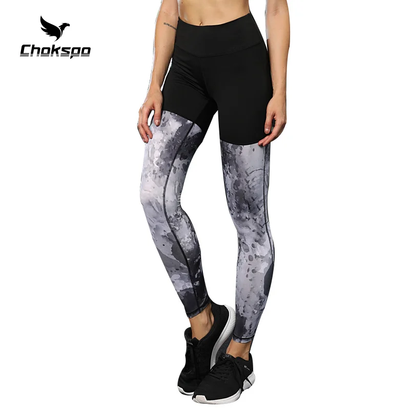 Chokspo Vrouwen Gedrukt штаны для йоги Сексуальная Push Up Leeging Спорт Йога Леггинсы состав