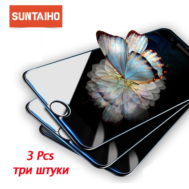 Защитное стекло Suntaiho 3 Упак. Для iPhone 6 7 8 для 6s 5s se plus XS max XR iphone x защита