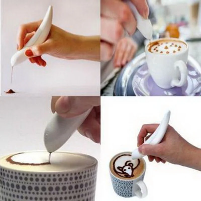 Electrical Latte Art Pen for Decoration Coffee Carving Baking Pastry Tools Cake Spice | Дом и сад