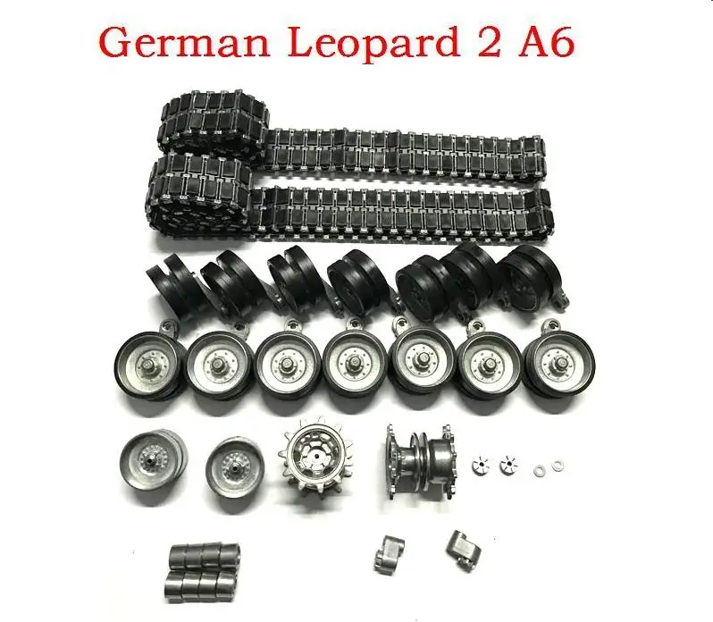 Henglong3889-1 1/16 немецкий Леопард 2A6 RC Танк обновленные части стальной коробки передач/металлический трек/набор металлических ступиц колеса/металлические главные шестерни