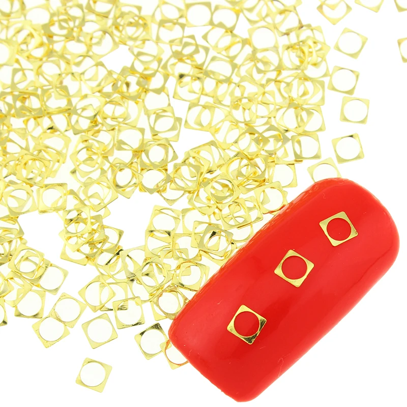 100 шт 3D круглое отверстие квадратный дизайн медные ногти товары для рукоделия