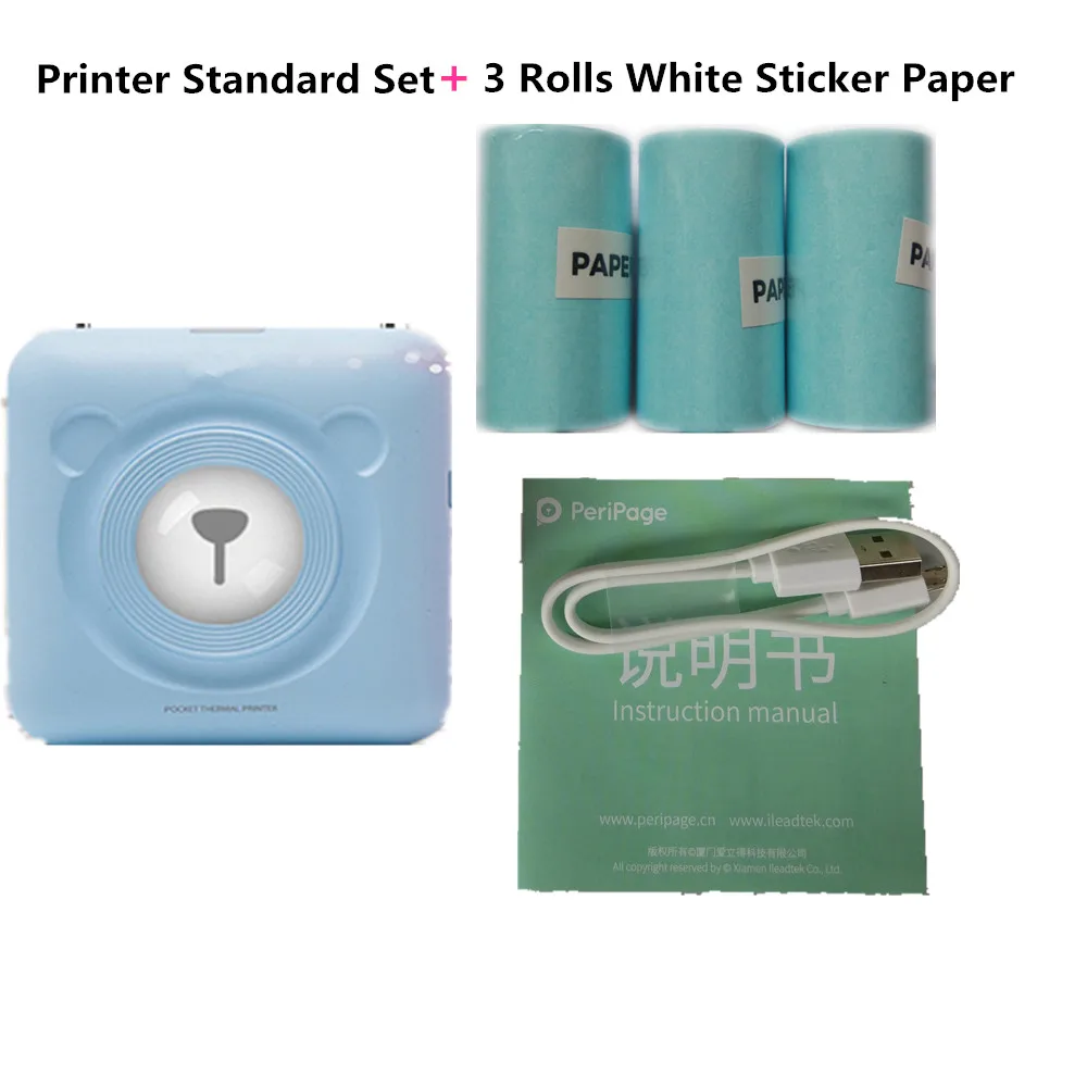 Add 3 Rolls Sticker GOOJPRT беспроводной безчернильный термопринтер поставки термальная клеящаяся бумага для этикеток Imprimante фото принтер мобильные телефоны Android IOS Телефон - Цвет: Add 3 Rolls Sticker