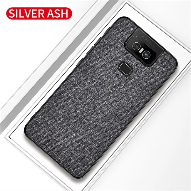 Gray Роскошный тканевый чехол для Asus Zenfone 6 ZS630KL, кожаный мягкий чехол из ТПУ, Жесткий Чехол из поликарбоната Для Zenfone 6, противоударный чехол - Цвет: Gray