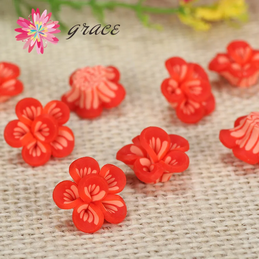 25 шт./лот 15 мм полимерная глина милые бусины из смолы с плоским основанием