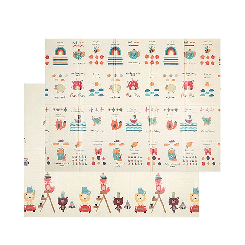 200*150 см складной детский игровой коврик с животным рисунком для игр из пены
