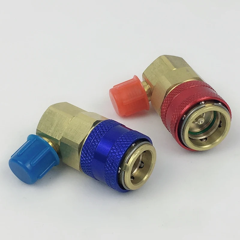2Pcs R134A System Car Automotive Air Conditioning Qc15 Quick Connector Adapters And Fluoride Conne | Бытовая техника