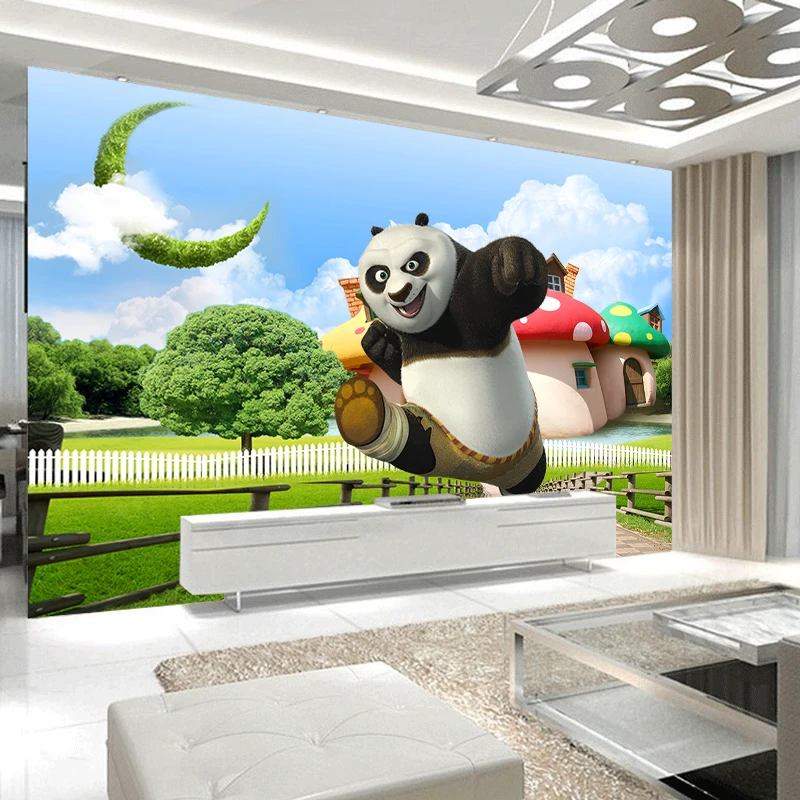 JiaSheMeiJu пользовательские 3D фото обои мультфильм животных Кунг-фу Панда детская