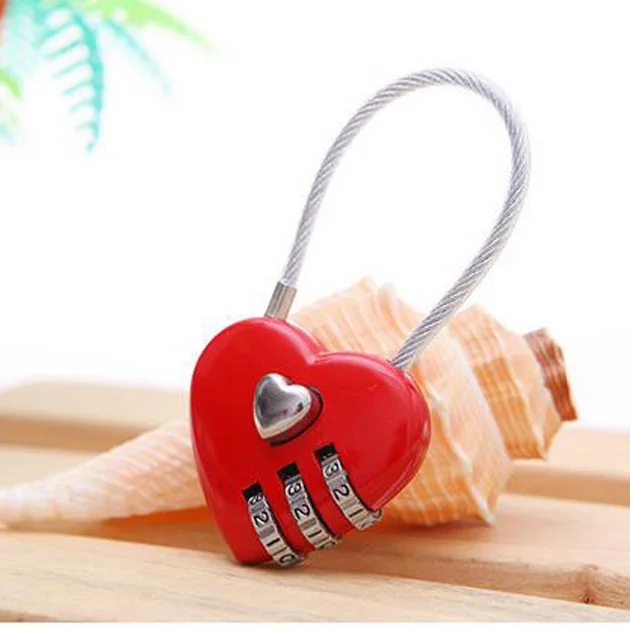 Горячая продажа любовь пароль замок трос дорожные сумки Три Бит цифровой сменный