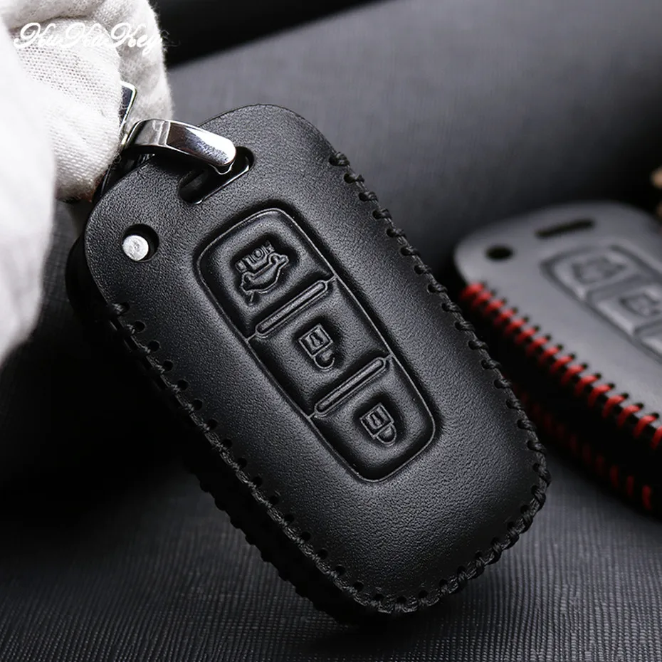 Кожаный чехол для автомобильных ключей KIA Sportage R 3 2017 Forte Optima Soul Azera Sorenta Rio K2 K3 Ceed Picanto