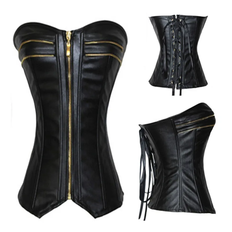 Корсет сексуальное платье Клубная одежда из искусственной кожи сексуальный