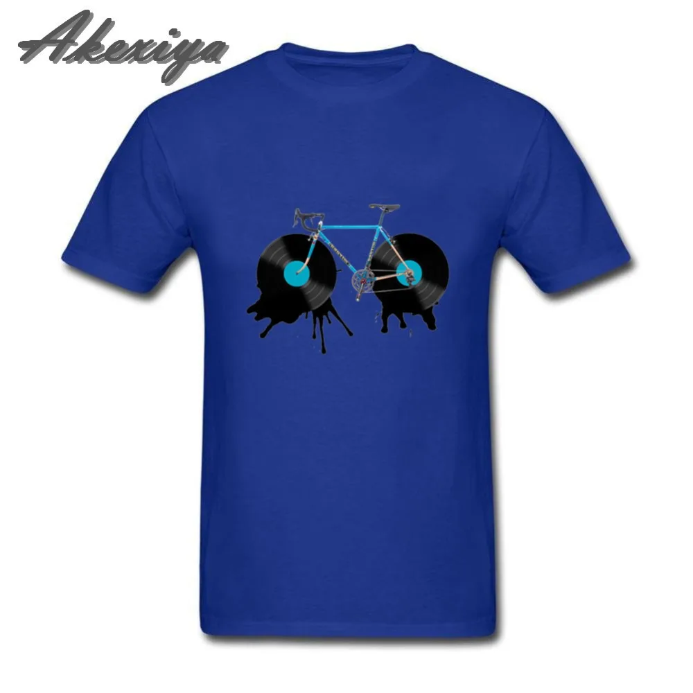 Лето 2019 Мужская футболка с принтом велосипеда музыкальный дизайн модные