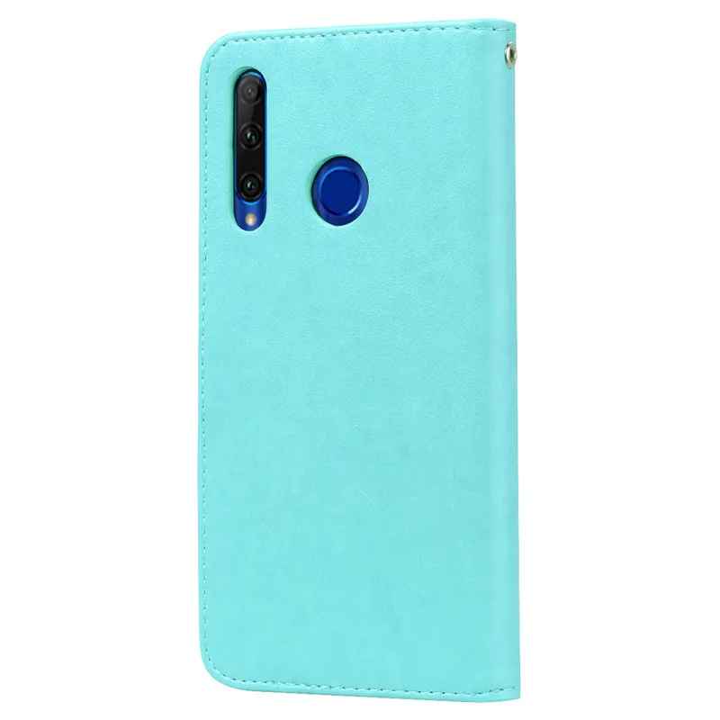 Флип чехол для Huawei Honor 10i кожаный бумажник с цветочным рисунком телефона
