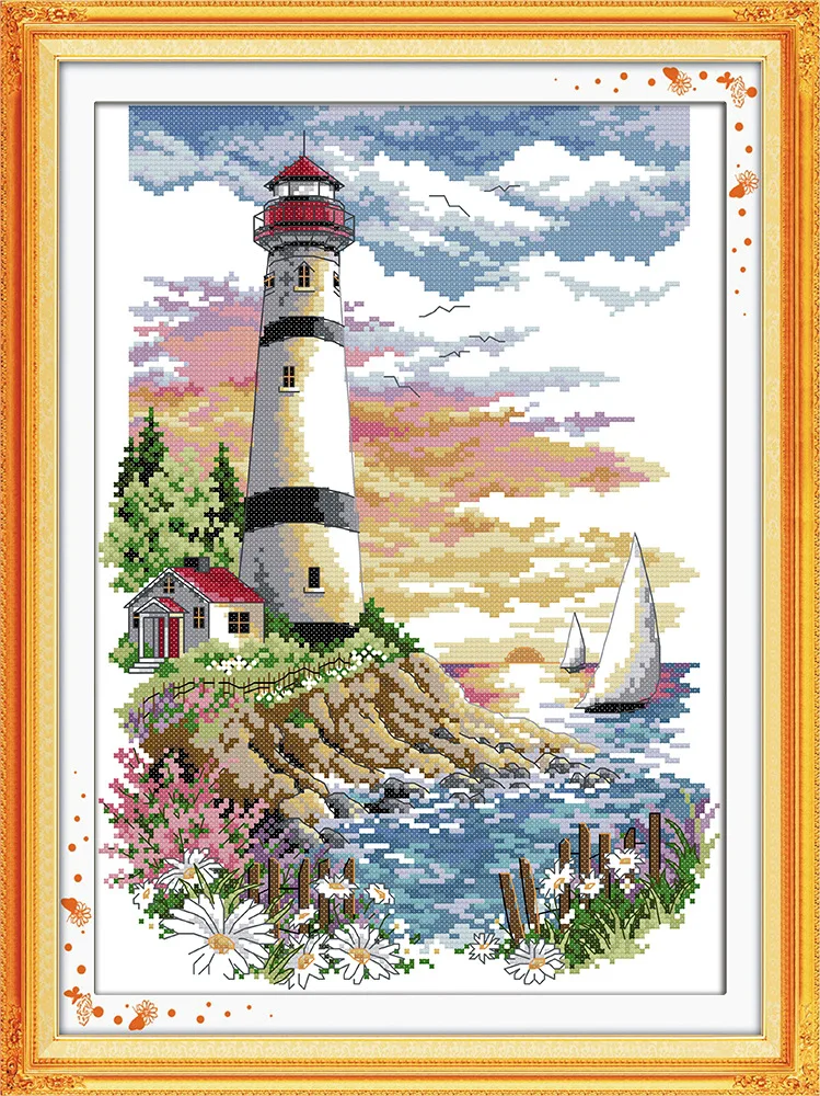 Маяк (4) DMC Счетный Китайский Набор для вышивки крестиком|cross stitch kits|cross set needleworkcross