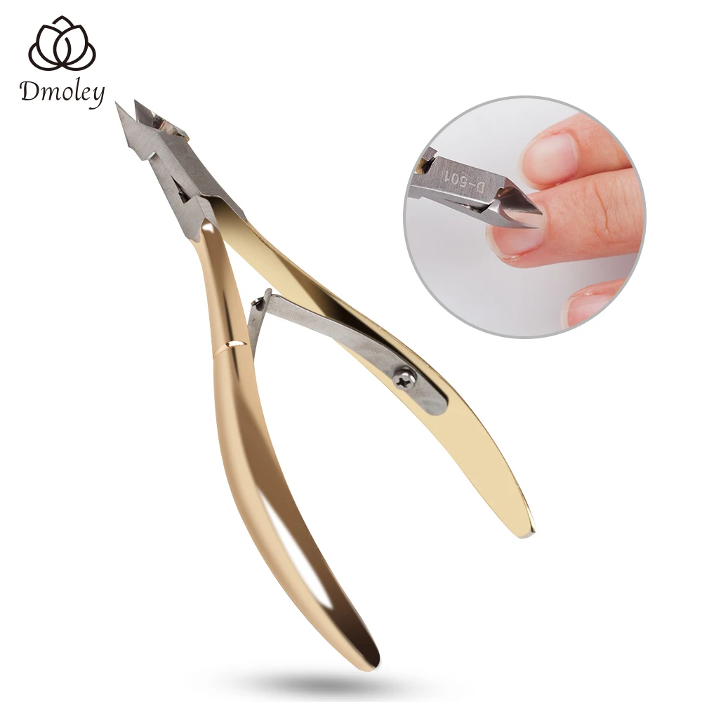 Golden Recommend 1 шт. ножницы для кутикулы из нержавеющей стали для ногтей инструменты для маникюра и педикюра Золотые/серебряные/радужные мертвые ножницы для удаления нежелательной кожи кусачки инструмент для стрижки - Цвет: Golden Recommend