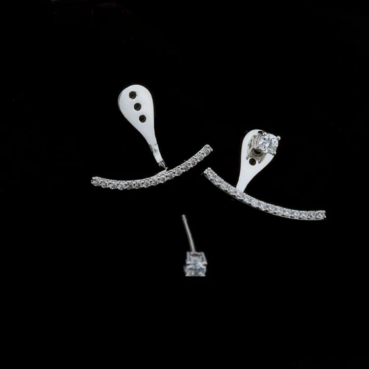 Женские серьги гвоздики из серебра 925 пробы с фианитом|stud earrings|designer earringsearrings designer