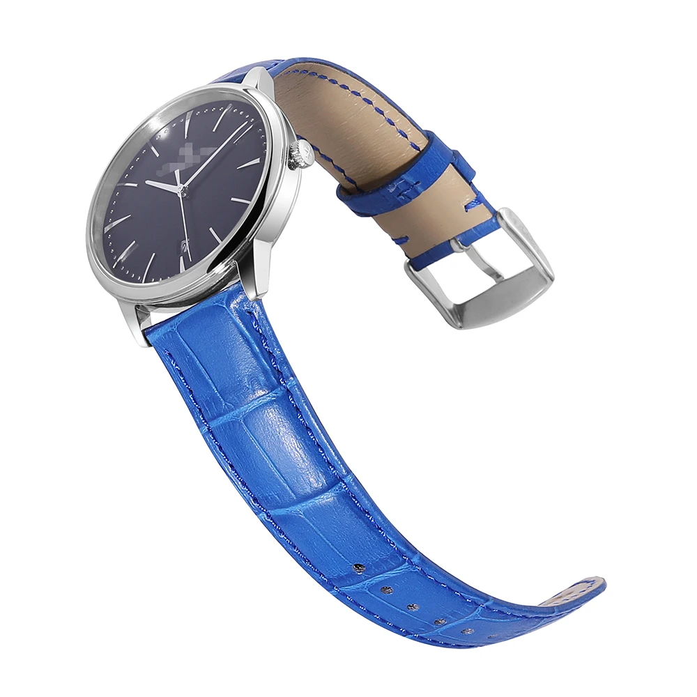 Ремешок для кожаных часов 18 мм 19 20 21 22 24 разноцветный ремешок Seiko Citizen|watch band|watch strap