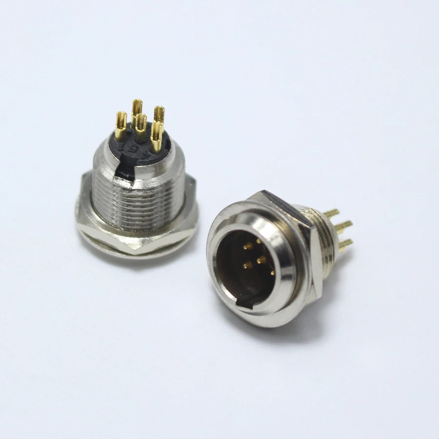 1 компл. Mini XLR 5-контактный штекер + гнездовой разъем 5 P Аудио Микрофон монтаж шасси