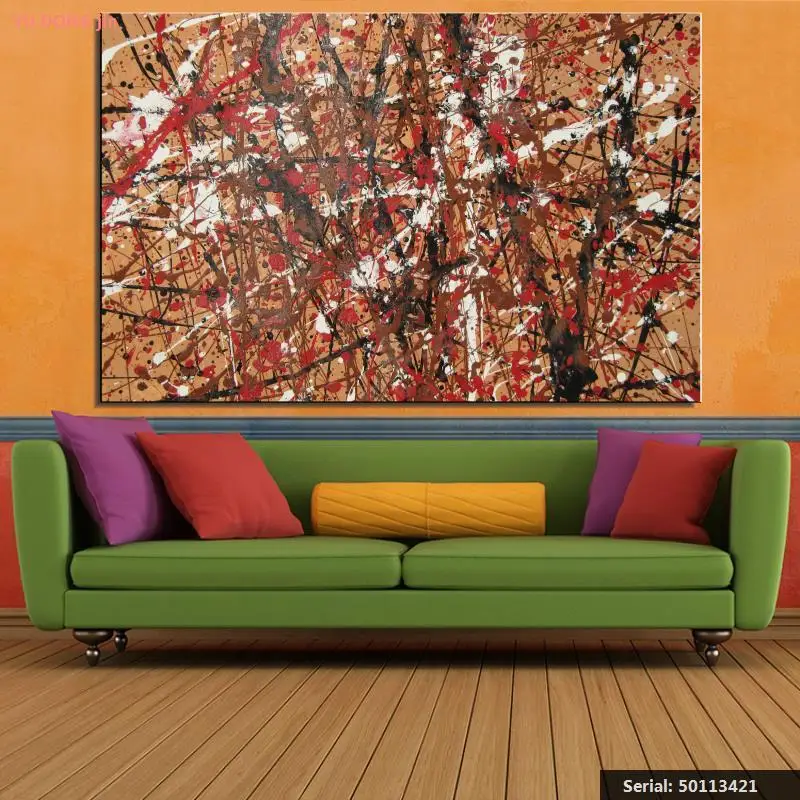 Jackson Still life Abstract oil Painting Drawing art Spray Unframed Canvas wire straw children action kitchen50113421 | Дом и сад