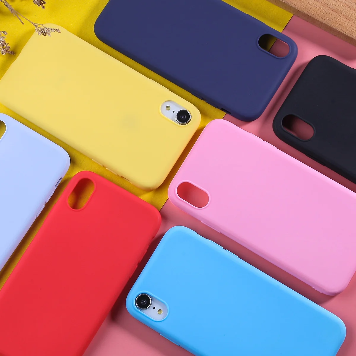 Силиконовый чехол ярких цветов для iPhone XR X XS Max 6 S 5 5S SE 7 8 Plus Роскошные Симпатичные