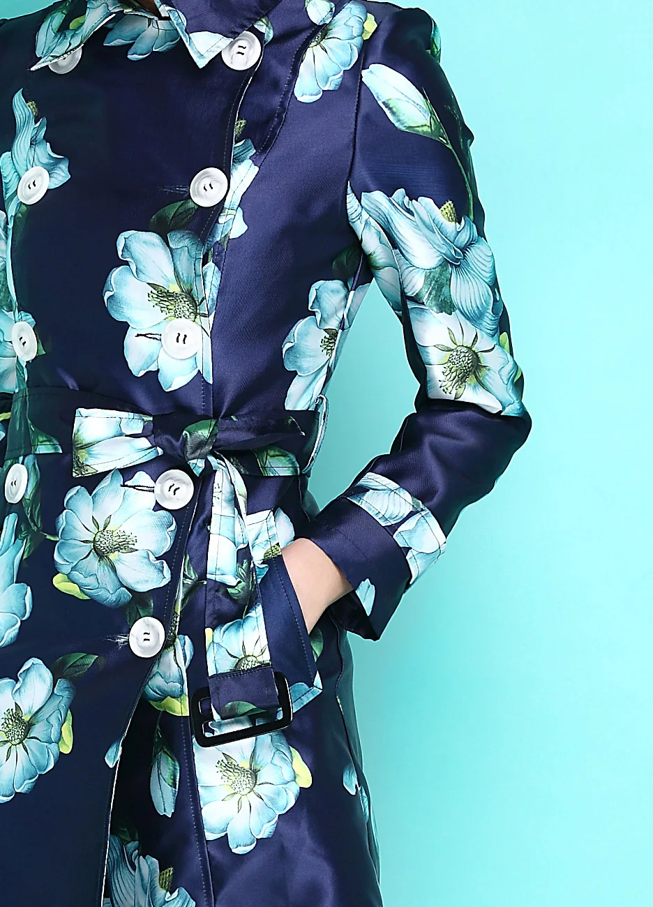 Женский элегантный тренчкот с отложным воротником Повседневная Осенняя