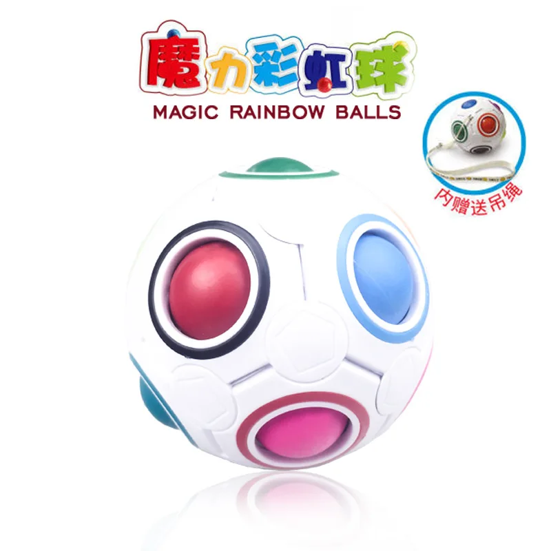 

Boxed Magic Rainbow Ball Puzzle Decompression Ball Creative Mini Puzzle Football
