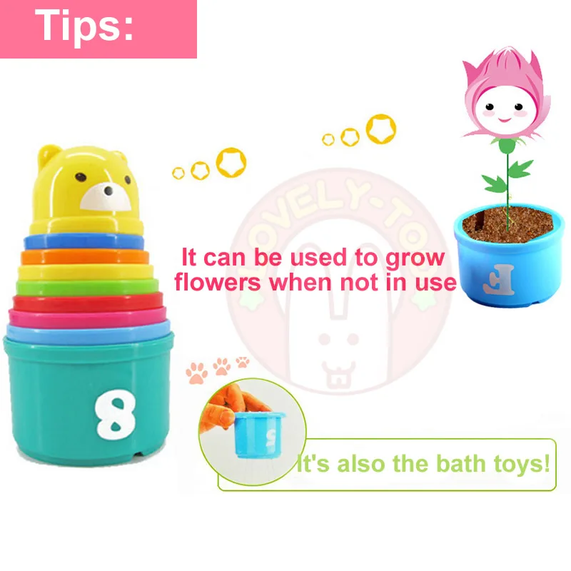 9 шт. детский игрушечный стакан в виде пирамиды|baby toys|educational baby toyseducation |