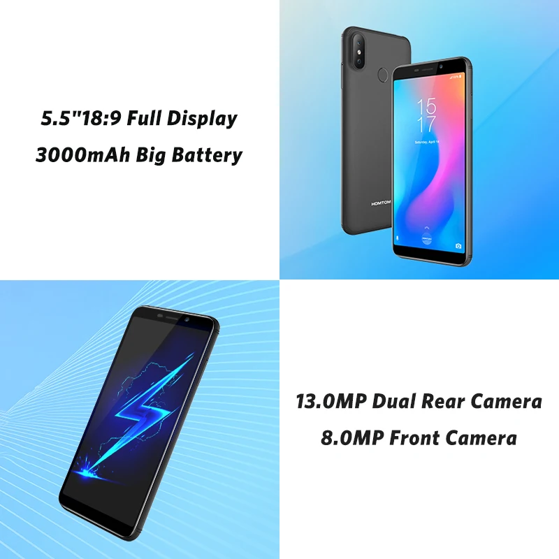 HOMTOM C2 Мобильный телефон Android 8 1 5 &quot18:9 полный дисплей MT6739 4 ядра 2 ГБ + 16 уход за